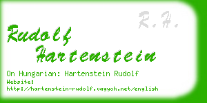 rudolf hartenstein business card